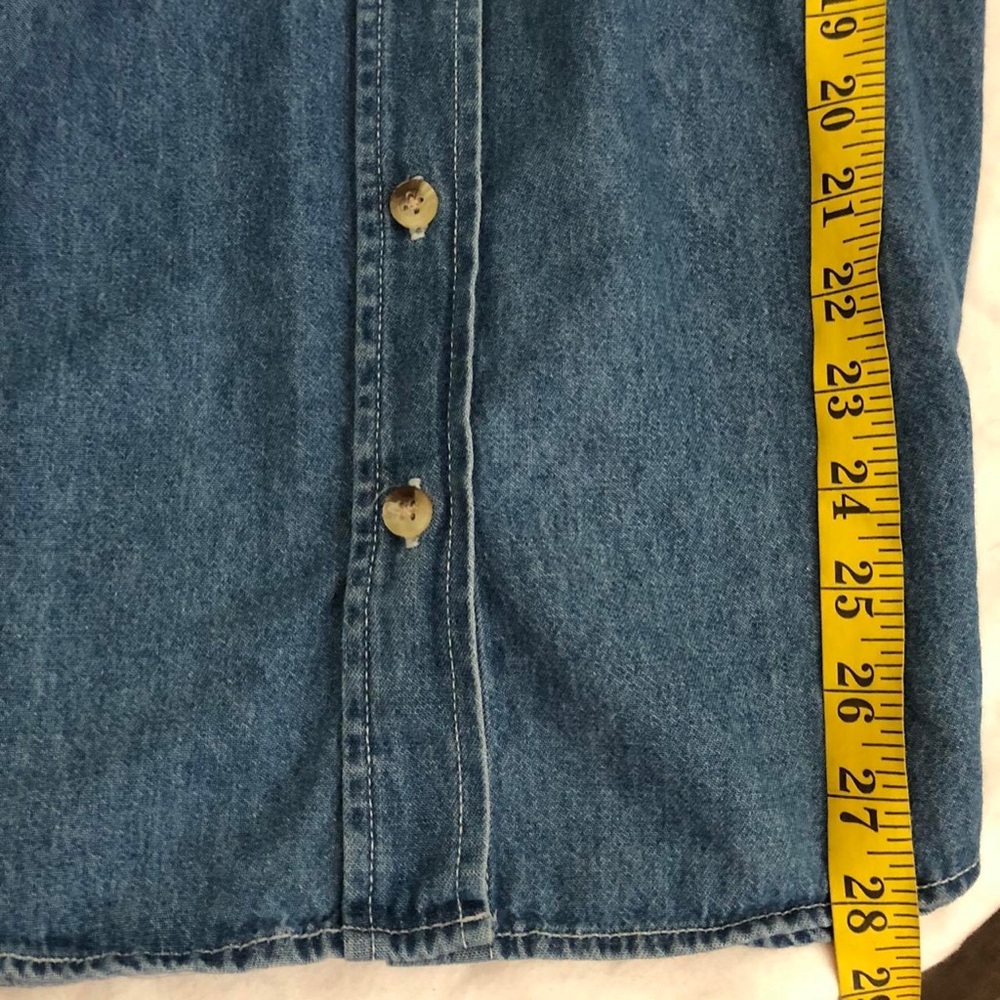 2000s Disney Mickey Mouse Mickey denim button vest shirt top jacket blouse - Picture 7 of 7
